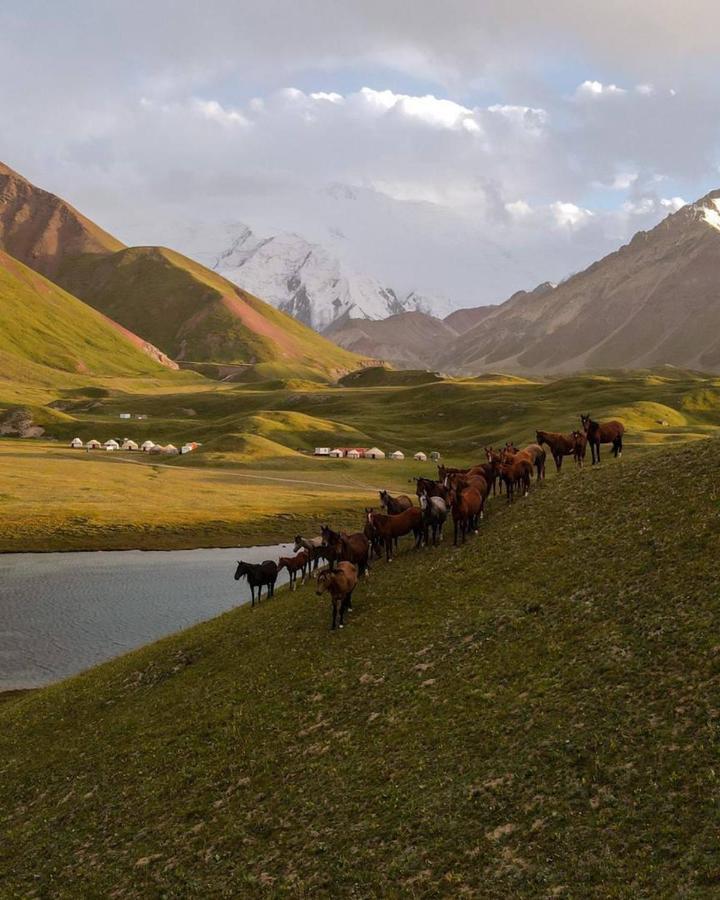 Готель Pamir Nomad Yurt Camp Kara-Kavak Екстер'єр фото